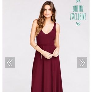 Jenn Maxi Dress Merlot Chiffon